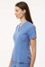 Jaanuu W10003 Unisex Calix Fit & Flare V-Neck Scrub Top Ceil Blue Model Side