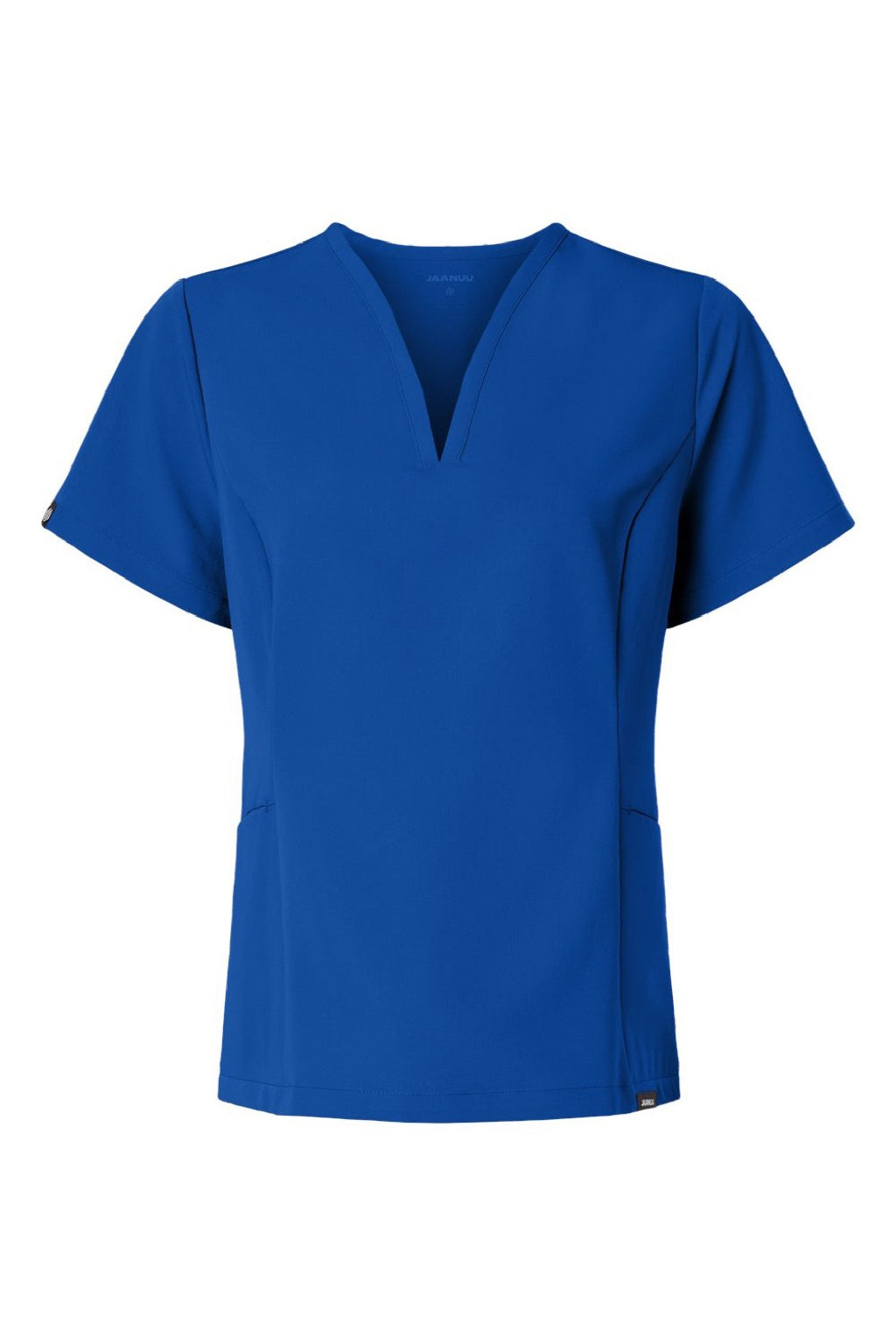 Jaanuu W10003 Unisex Calix Fit & Flare V-Neck Scrub Top Royal Blue Flat Front