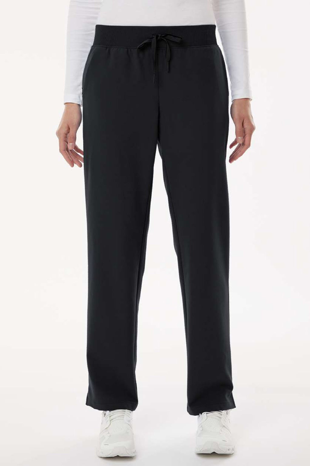 Jaanuu W20001/W2001P Unisex Xenos Essential Knit Waist Scrub Pants Black Model Front
