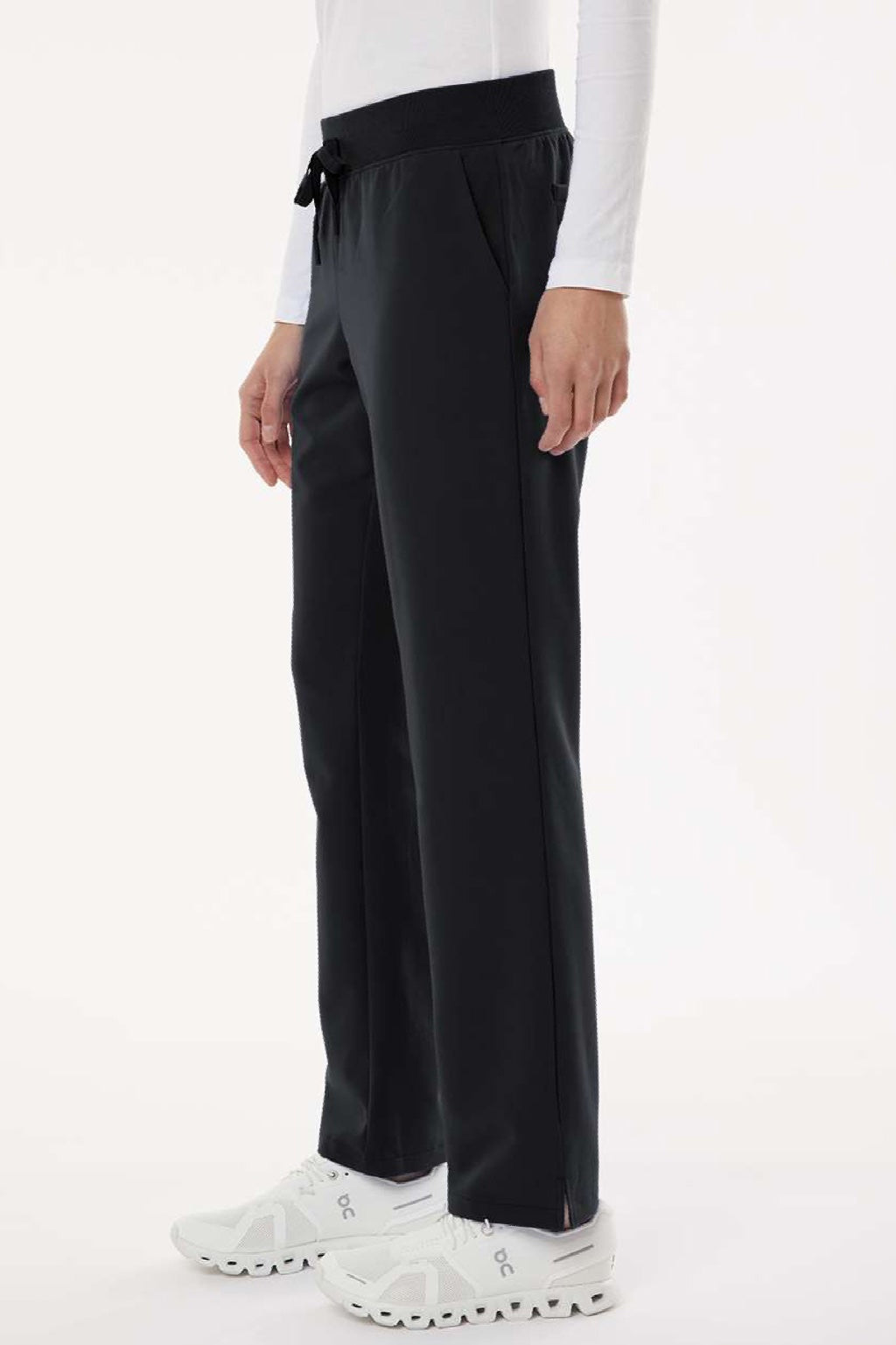 Jaanuu W20001/W2001P Unisex Xenos Essential Knit Waist Scrub Pants Black Model Side