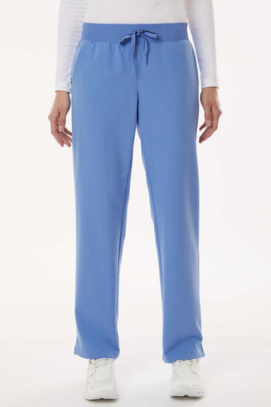 Jaanuu W20001/W2001P Unisex Xenos Essential Knit Waist Scrub Pants Ceil Blue Model Front