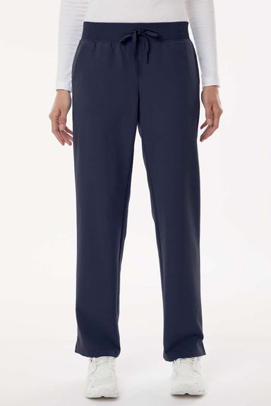 Jaanuu W20001/W2001P Unisex Xenos Essential Knit Waist Scrub Pants Midnight Navy Blue Model Front