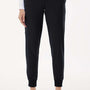 Jaanuu Womens Silex Knit Waist Moisture Wicking Scrub Jogger Pants w/ Pockets - Black - New
