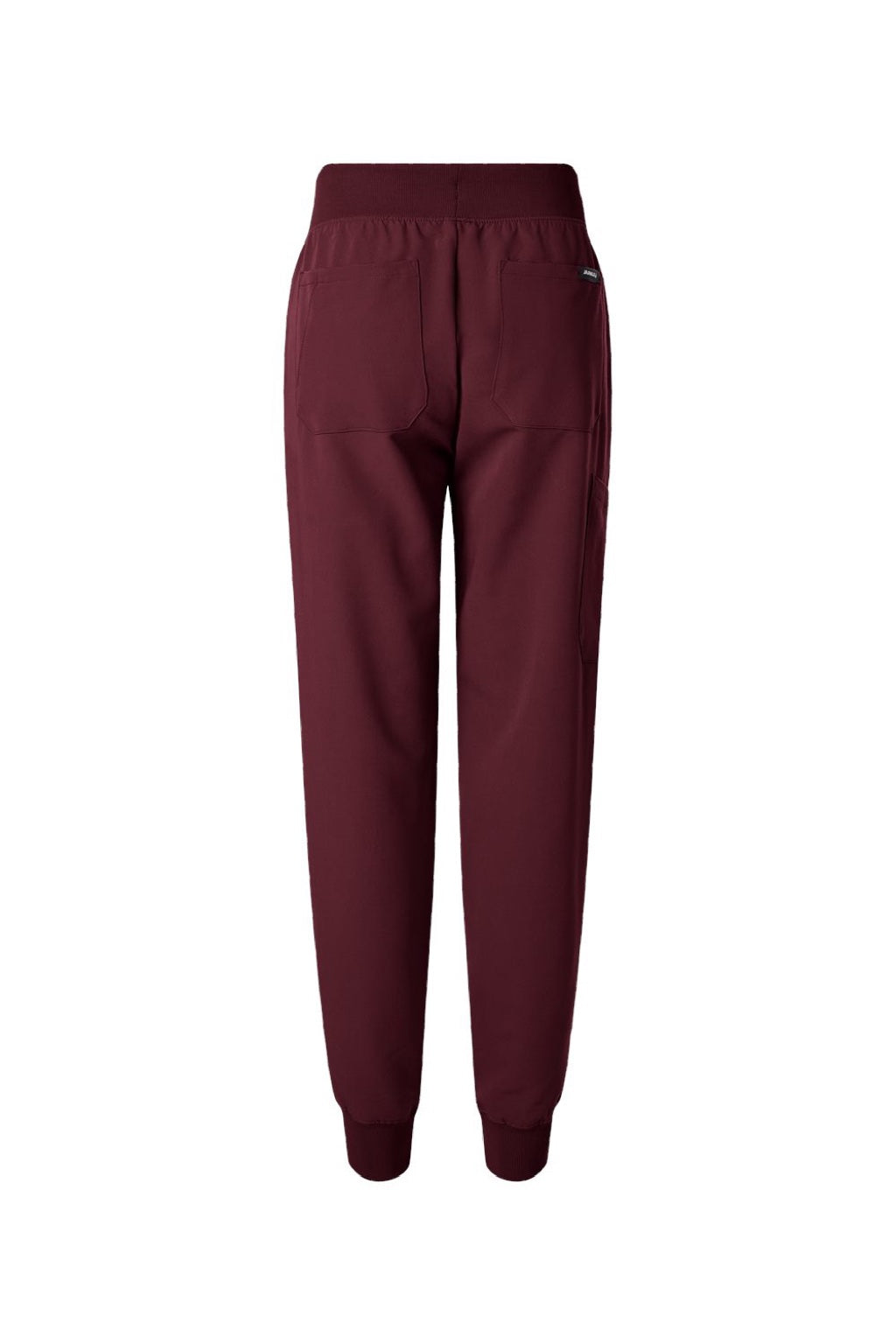 Jaanuu W20003/W2003P Unisex Silex Knit Waist Scrub Jogger Pants Burgundy Flat Back