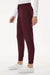 Jaanuu W20003/W2003P Unisex Silex Knit Waist Scrub Jogger Pants Burgundy Model Side