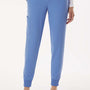 Jaanuu Womens Silex Knit Waist Moisture Wicking Scrub Jogger Pants w/ Pockets - Ceil Blue - New
