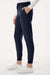Jaanuu W20003/W2003P Unisex Silex Knit Waist Scrub Jogger Pants Midnight Navy Blue Model Side
