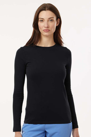 Jaanuu W30002U Womens RegenX Underscrub Long Sleeve Crewneck T-Shirt Black Model Front