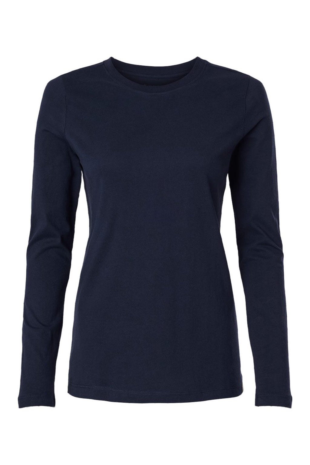Jaanuu W30002U Womens RegenX Underscrub Long Sleeve Crewneck T-Shirt Midnight Navy Blue Flat Front