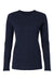 Jaanuu W30002U Womens RegenX Underscrub Long Sleeve Crewneck T-Shirt Midnight Navy Blue Flat Front