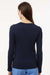 Jaanuu W30002U Womens RegenX Underscrub Long Sleeve Crewneck T-Shirt Midnight Navy Blue Model Back