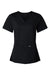 Jaanuu W30003 Unisex Cesi Ultrasoft V-Neck Scrub Top Black Flat Front