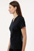 Jaanuu W30003 Unisex Cesi Ultrasoft V-Neck Scrub Top Black Model Side