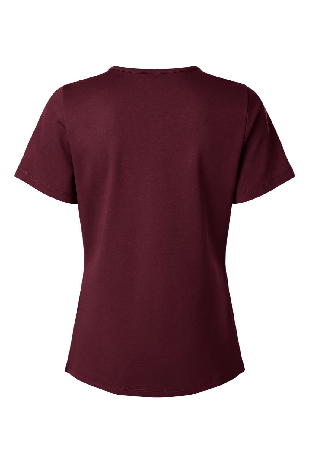 Jaanuu W30003 Unisex Cesi Ultrasoft V-Neck Scrub Top Burgundy Flat Back