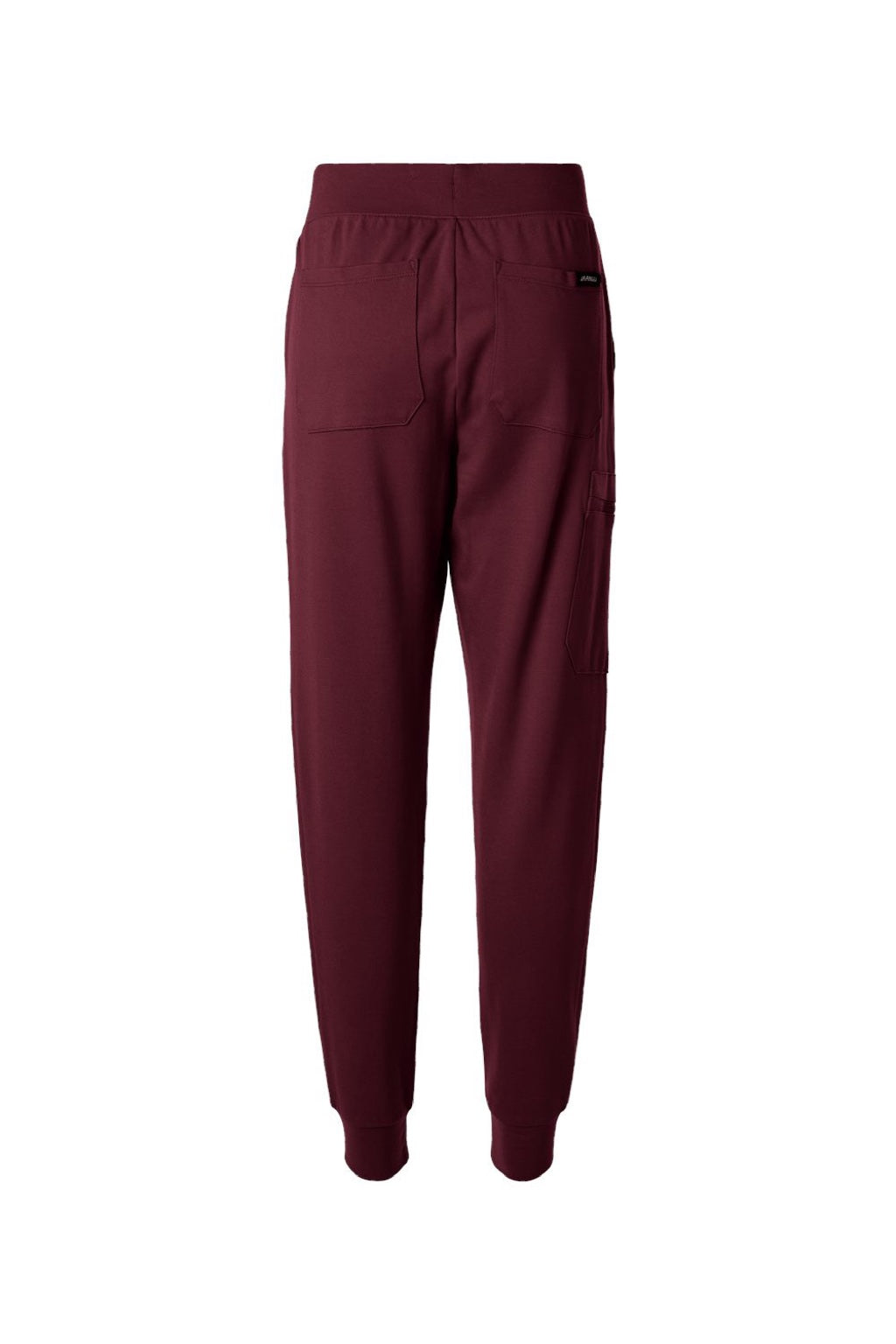 Jaanuu W40001/W40001P Unisex Rubi Ultrasoft Scrub Jogger Pants Burgundy Flat Back