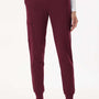 Jaanuu Womens Rubi Ultrasoft Moisture Wicking Scrub Jogger Pants w/ Pockets - Burgundy - New