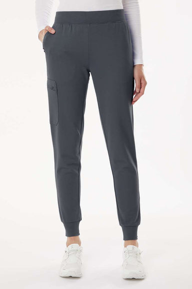 Jaanuu W40001/W40001P Unisex Rubi Ultrasoft Scrub Jogger Pants Carbon Grey Model Front
