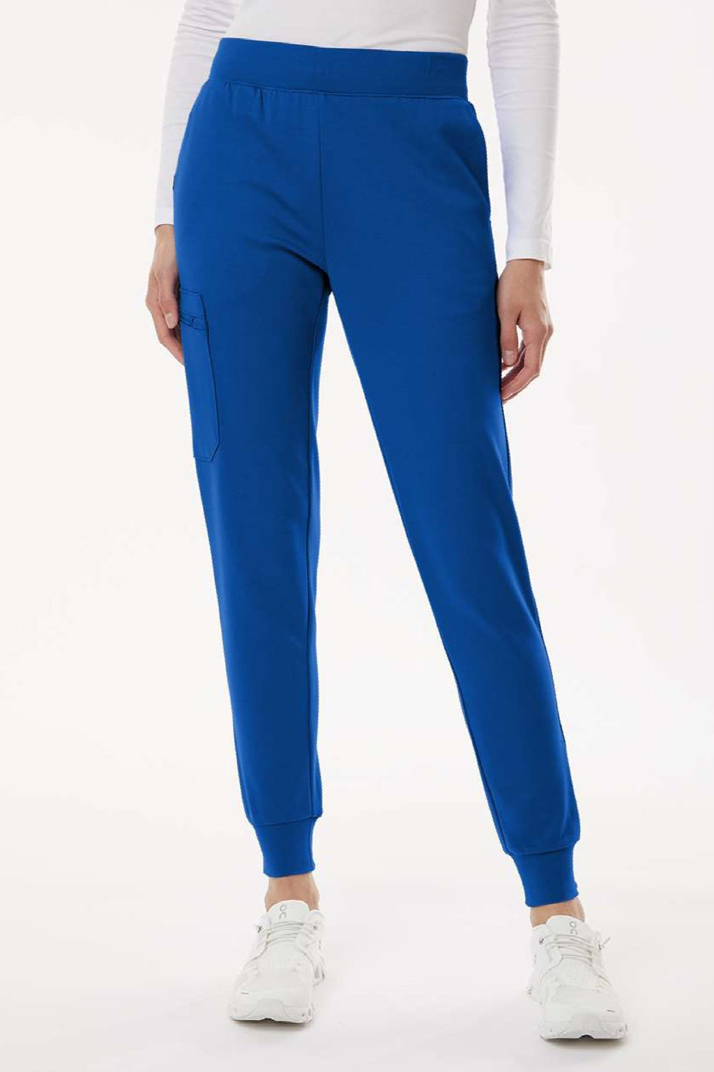 Jaanuu W40001/W40001P Unisex Rubi Ultrasoft Scrub Jogger Pants Royal Blue Model Front