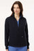 Jaanuu W60001 Unisex Ceri Essential 6 Pocket Full Zip Scrub Jacket Black Model Front