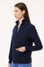 Jaanuu W60001 Unisex Ceri Essential 6 Pocket Full Zip Scrub Jacket Midnight Navy Blue Model Side