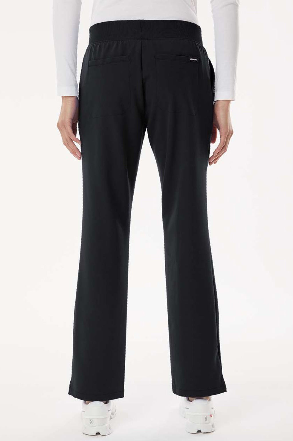 Jaanuu W20001/W2001P Unisex Xenos Essential Knit Waist Scrub Pants Black Model Back