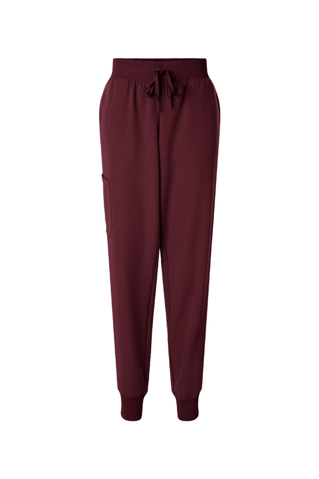 Jaanuu W20003/W2003P Unisex Silex Knit Waist Scrub Jogger Pants Burgundy Flat Front