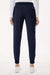 Jaanuu W20003/W2003P Unisex Silex Knit Waist Scrub Jogger Pants Midnight Navy Blue Model Back