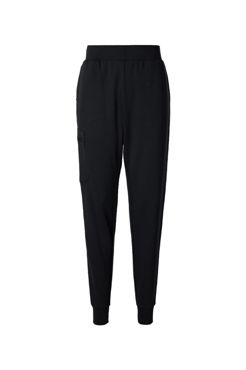 Jaanuu W40001/W40001P Unisex Rubi Ultrasoft Scrub Jogger Pants Black Flat Front