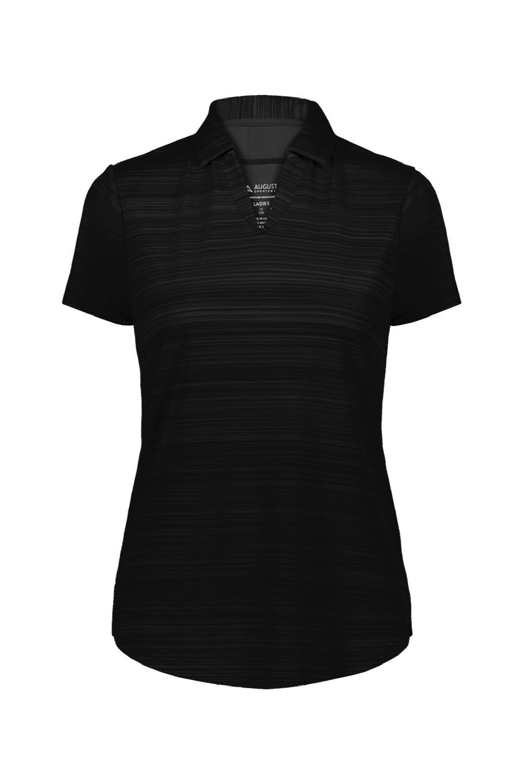 Augusta Sportswear 7002 Womens Pursuit Short Sleeve Polo Shirt Black Flat Front