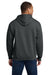 Gildan 18500 Mens Pill Resistant Hooded Sweatshirt Hoodie w/ Pouch Pocket Fan Heather Charcoal Grey Model Back