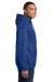 Gildan 18500 Mens Pill Resistant Hooded Sweatshirt Hoodie w/ Pouch Pocket Fan Deep Royal Blue Model Side