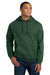 Gildan 18500 Mens Pill Resistant Hooded Sweatshirt Hoodie w/ Pouch Pocket Fan Dark Green Model Front