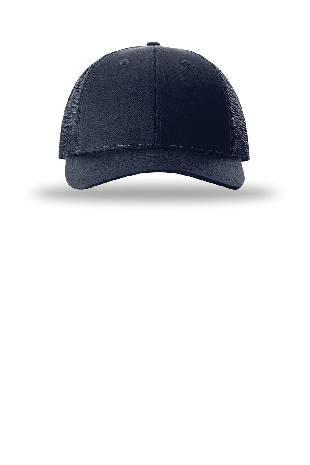 Richardson Hats 115 Mens Snapback Trucker Hat Navy Blue Flat Front