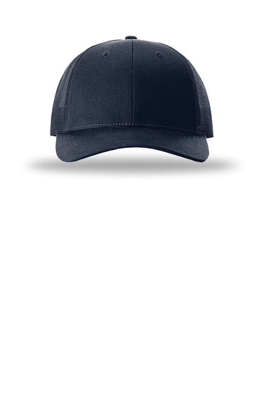 Richardson Hats 115 Mens Snapback Trucker Hat Navy Blue Flat Front