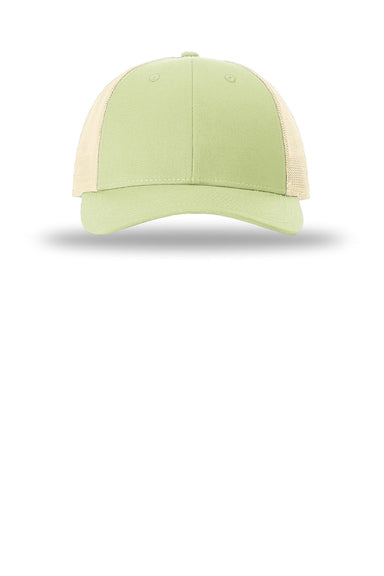 Richardson Hats 115 Mens Snapback Trucker Hat Patina Green/Birch Flat Front