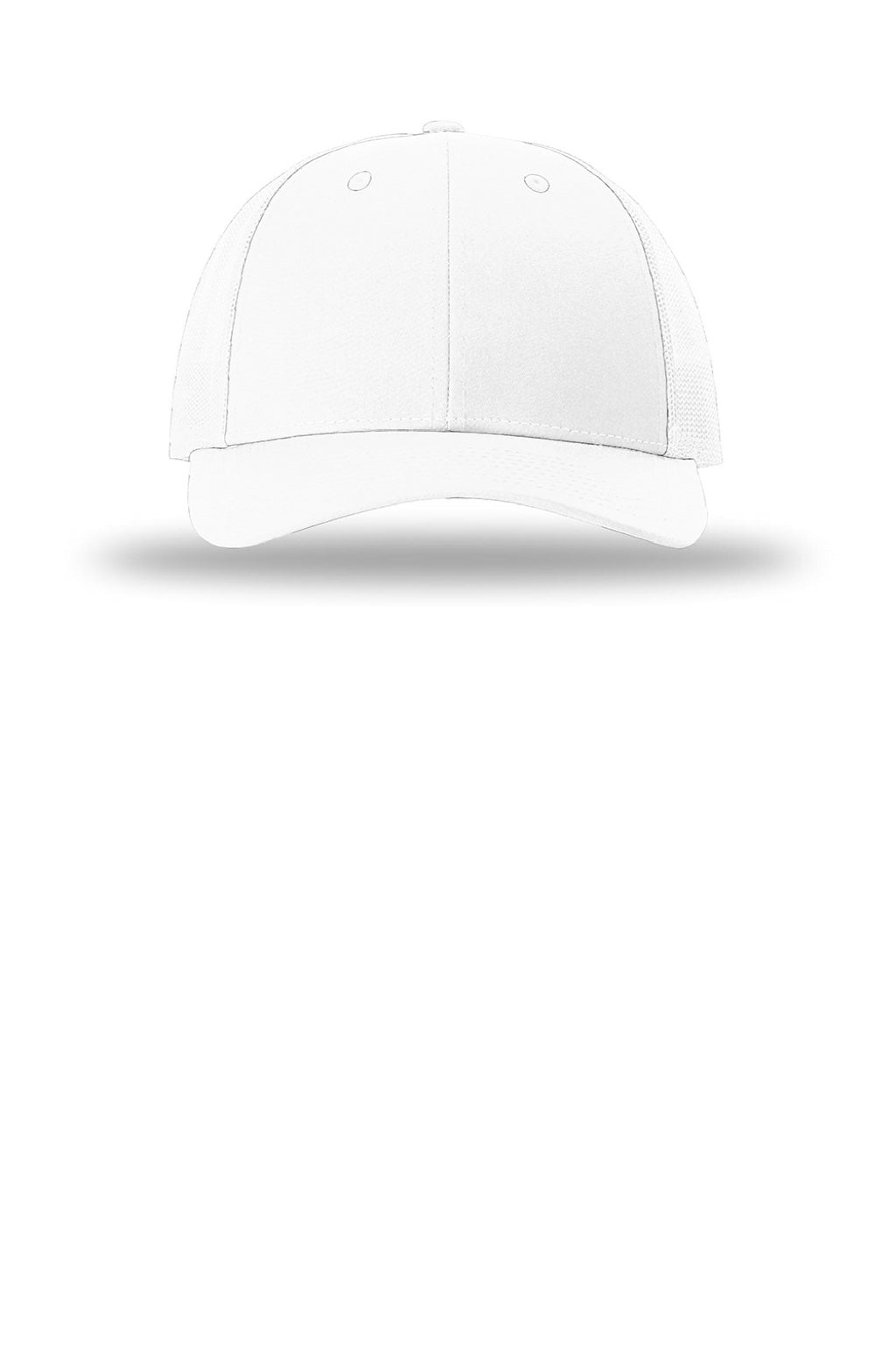 Richardson Hats 115 Mens Snapback Trucker Hat White Flat Front