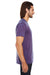 Threadfast Apparel 115A Mens Cross Dye Short Sleeve Crewneck T-Shirt Berry Purple Model Side