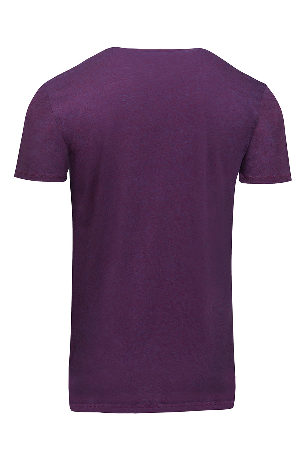 Threadfast Apparel 115A Mens Cross Dye Short Sleeve Crewneck T-Shirt Berry Purple Flat Back