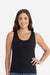 Next Level 3933 Womens Tank Top Black Model Front