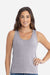 Next Level 3933 Womens Tank Top Heather Grey Model Front