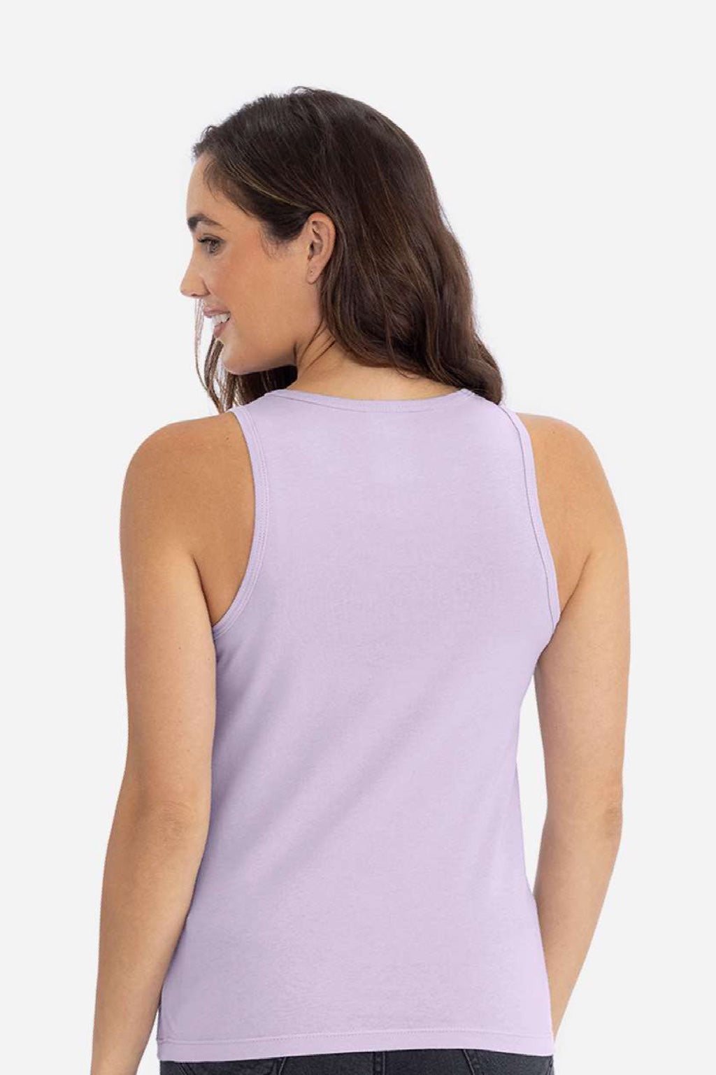 Next Level 3933 Womens Tank Top Lavender Purple Model Back