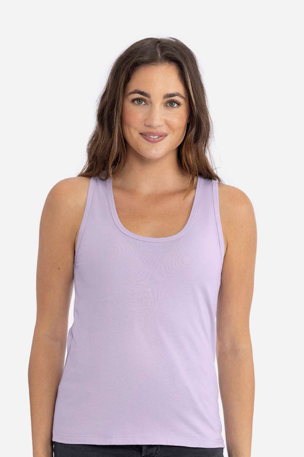 Next Level 3933 Womens Tank Top Lavender Purple Model Front