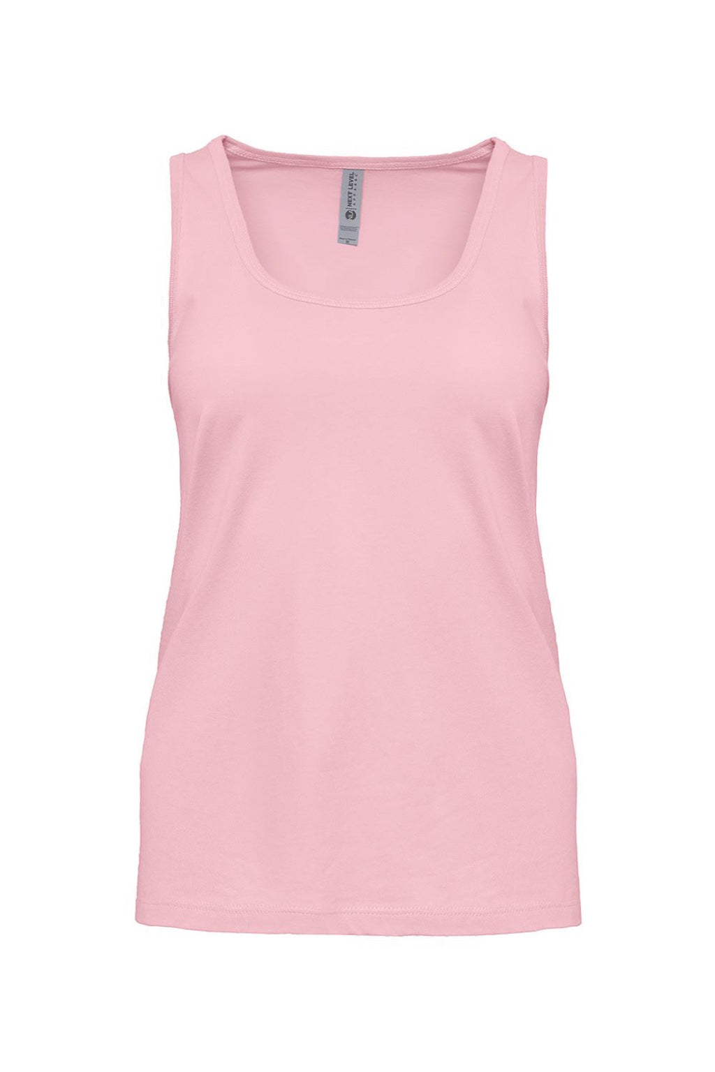 Next Level 3933 Womens Tank Top Light Pink Flat Front