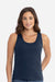 Next Level 3933 Womens Tank Top Midnight Navy Blue Model Front
