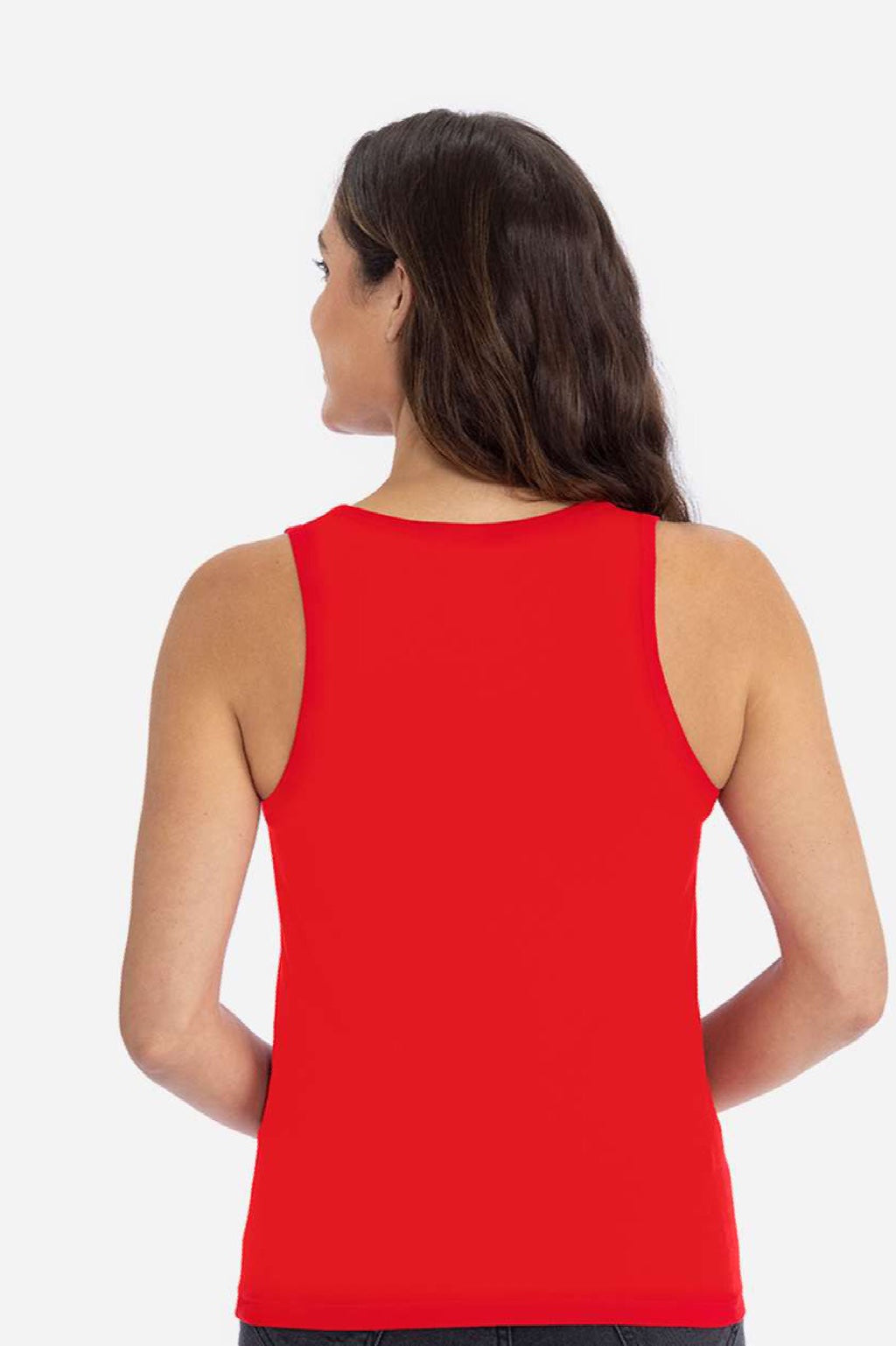 Next Level 3933 Womens Tank Top Red Model Back