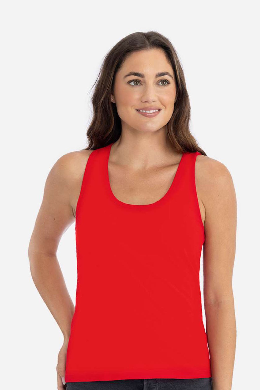 Next Level 3933 Womens Tank Top Red Model Front