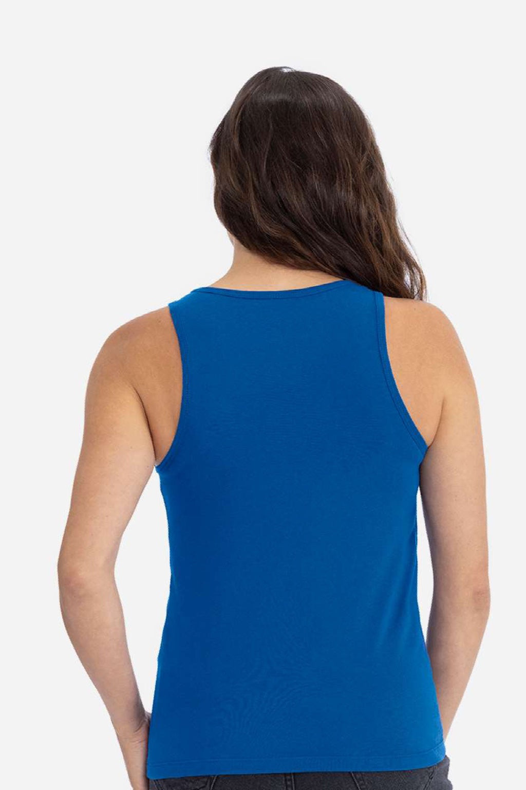 Next Level 3933 Womens Tank Top Royal Blue Model Back