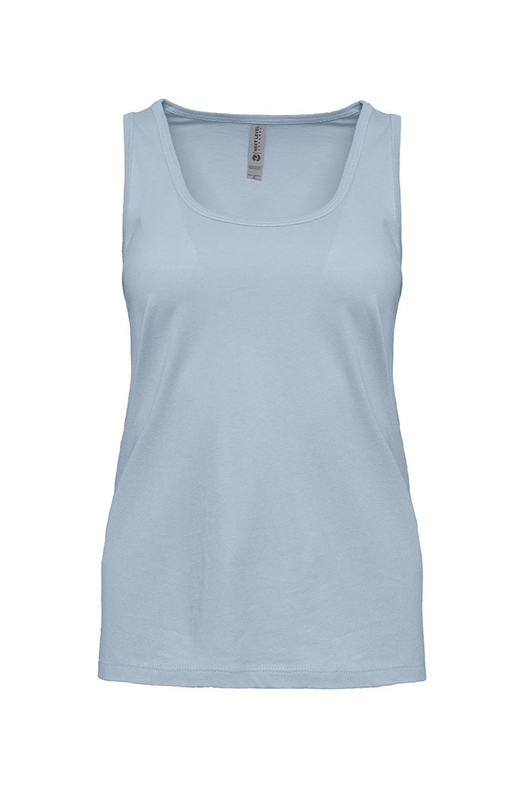 Next Level 3933 Womens Tank Top Stonewashed Denim Blue Flat Front