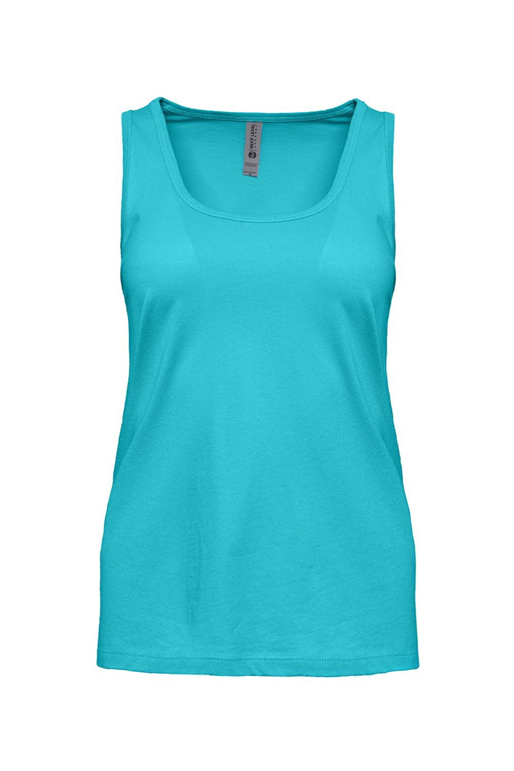 Next Level 3933 Womens Tank Top Tahiti Blue Flat Front