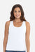 Next Level 3933 Womens Tank Top White Model Front